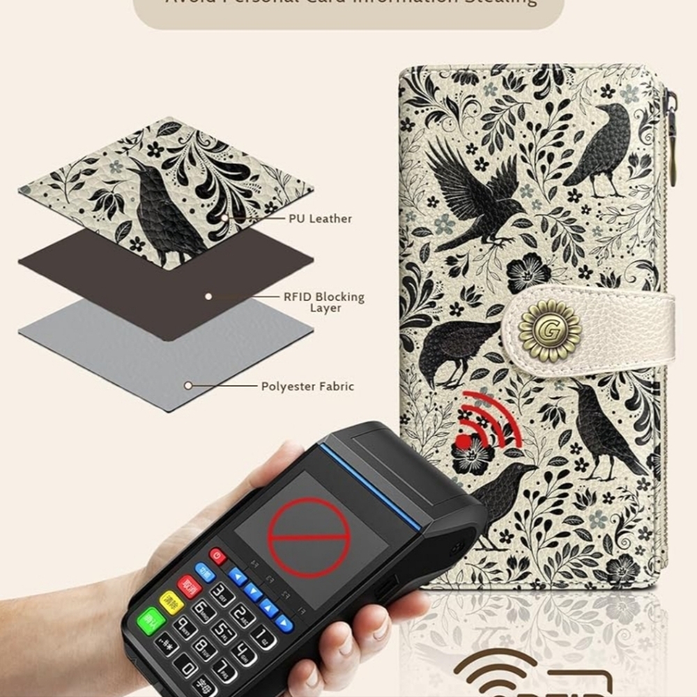 Floral RFID Blocking Wallet Case